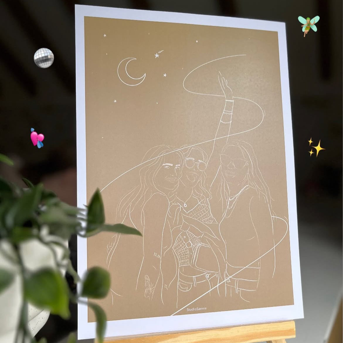 Persoonlijke illustratie | 3 personen