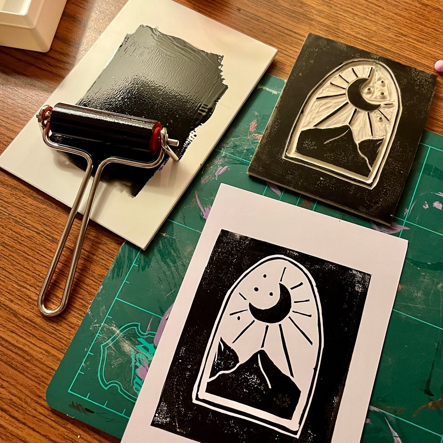 Nightglow | Kaart Linoprint