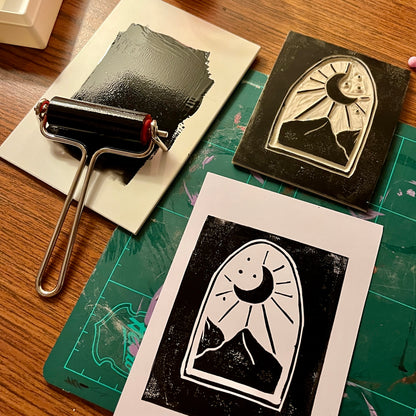 Nightglow | Kaart Linoprint