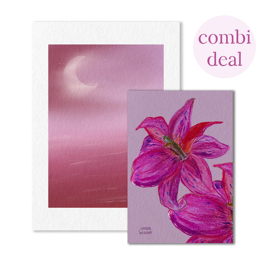 Midnight flowers | Poster combi